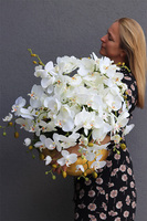 Deluxe Gold A, sztuczny storczyk w złotej donicy, wys.61cm