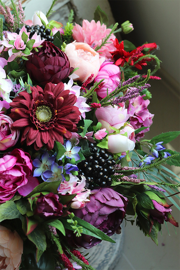 Gertrude Premium, kompozycja nagrobna w ceramicznej misie, wym.44x78cm