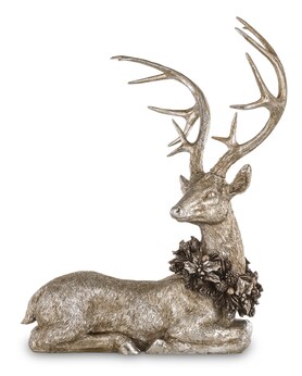 Jeleń w Wieńcu Champagne figurka, wym.55x41x28cm