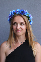 Chabry, kwiatowy wianek na głowę, rozmiar uniwersalny