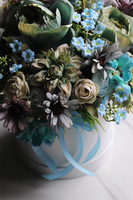 Blue Marine Ocean, flowerbox z niebieskimi kwiatami