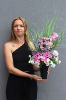 Flowerito Silver, komplet dekoracji nagrobnych