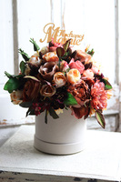 Kawowy Dzień Mamy, flowerbox z dedykacją, wym.33x24cm 