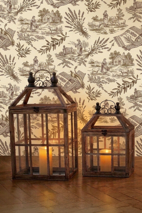 Colette drewniany lampion latarenka