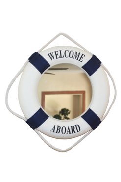 Welcome Aboard, koło ratunkowe lustro, wym.50x50cm