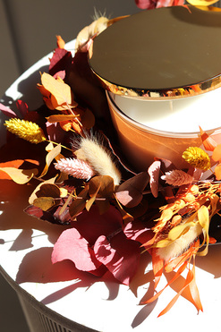 OD RĘKI Boho Eucalipto Candle, dekoracyjny wianek ze stabilizowanych roślin, śr.30cm 