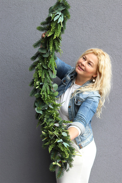 Green Decora, komplet świątecznych dekoracji, wianek + girlanda