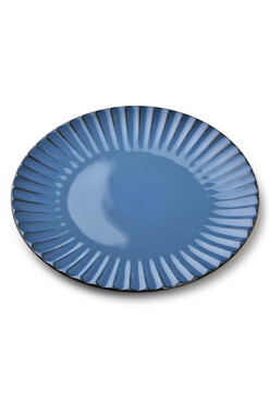 Bergamo Blue, porcelanowy talerz obiadowy, śr.26cm