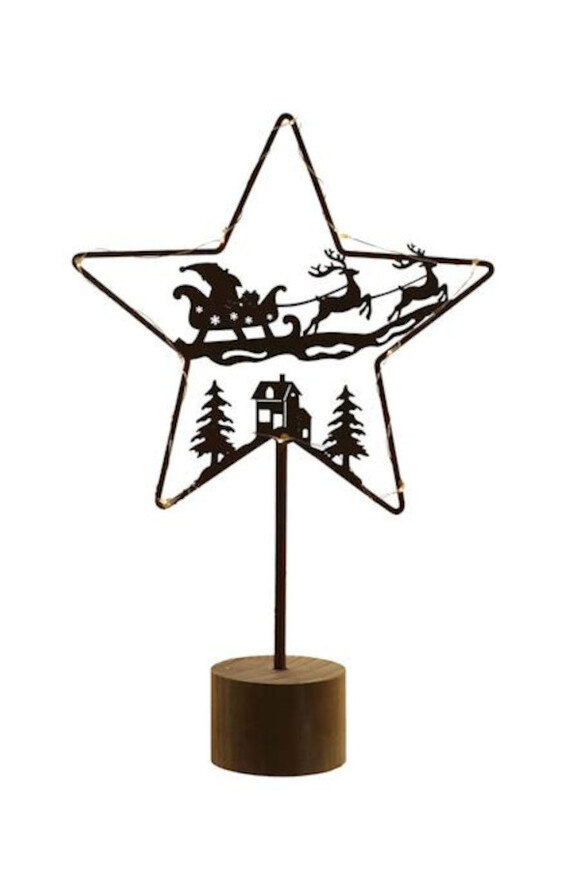 Rusty Star C, figurka świąteczna LED