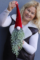 Skrzat, świąteczna zawieszka z roślin sztucznych