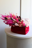 Lady Pink, flowerbox serce z suszem