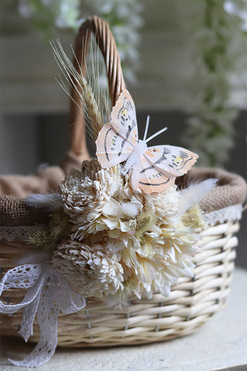 dekorowany koszyczek wielkanocny, Velia, wys.26cm   