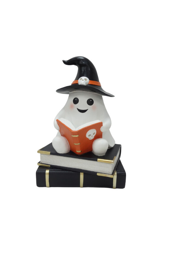 Halloween dekoracyjna figurka duch mol książkowy
