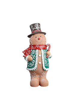 Gingerbread Gentleman, świąteczna figurka piernikowy ludek, wys.61.5cm