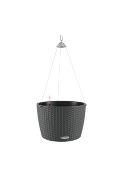Nido Cottage, wisząca donica z nawadnianiem, szary, wym.23x35cm