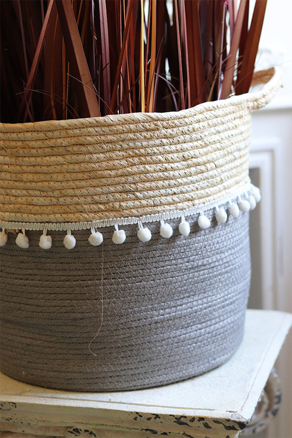 Trawy Red Boho, dekoracja w koszu