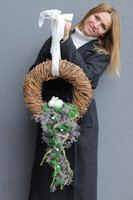 Zajęcza Łąka, wianek dekoracyjny z zajączkiem