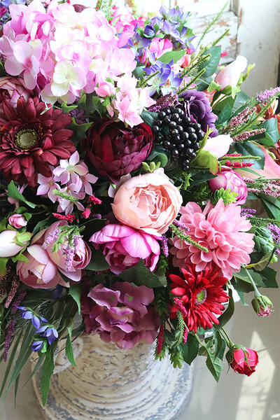 Gertrude Premium, kompozycja nagrobna w ceramicznej misie, wym.44x78cm