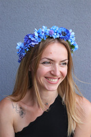 Chabry, kwiatowy wianek na głowę, rozmiar uniwersalny