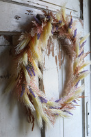 Boho Simple Lavender, wianek ze sztucznego suszu, śr.50cm 