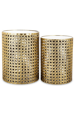 Vienna Gold, stolik szklany, kpl.2szt, wys.50.5/45.5cm