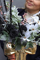 Kokarda Gold&Black, świąteczny stroik w kokardzie