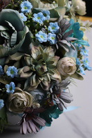 Blue Marine Ocean, flowerbox z niebieskimi kwiatami