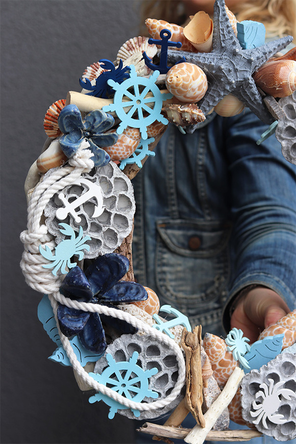 marynistyczny wianek do powieszenia na drzwiach, Oceano, śr.40cm