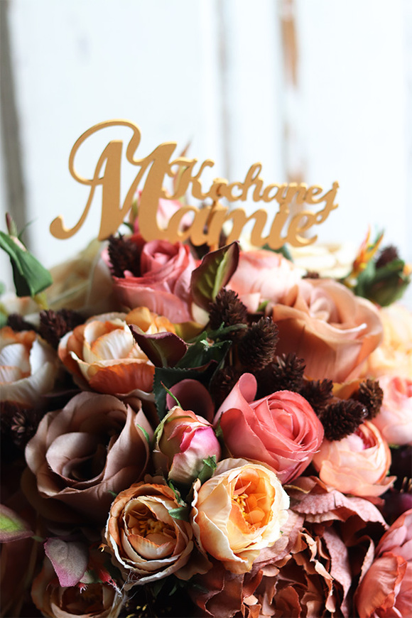 Kawowy Dzień Mamy, flowerbox z dedykacją, wym.33x24cm 