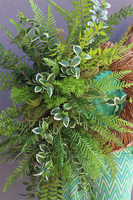 Paprocie XL, asymetryczny zielony wianek