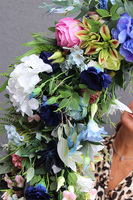 Malediwy Blue 2, stylowa girlanda ze sztucznych kwiatów