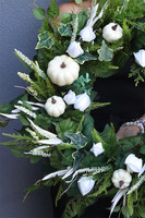 Zielona Jesień, wianek jesienny z miechunką, śr.55cm