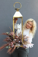 Angelo Garden Mortario, lampion nagrobny z kwiatami