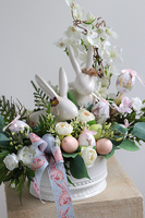 Nerrita, stroik wielkanocny z zajączkami, wym.44x45x25cm