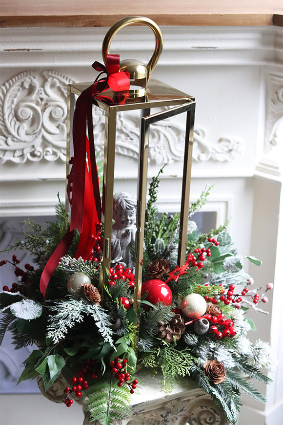 Angelo Garden Winter Time, złoty lampion nagrobny