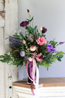 Purple Birds, bukiet nagrobny we wkładzie