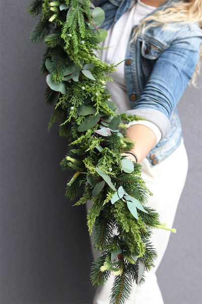 Green Decora, komplet świątecznych dekoracji, wianek + girlanda