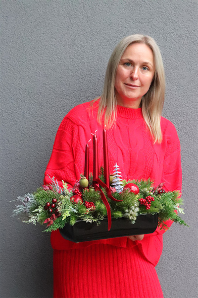 Klasyczny Dekor, adwentowy stroik ze świecami