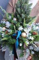 Deluxe Silver, choinka świąteczna w donicy LED