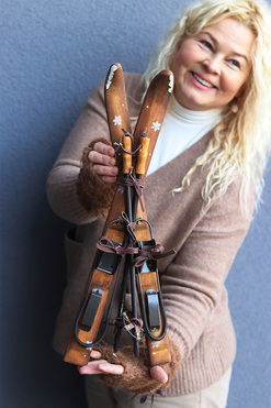 Narty Snowland, dekoracja świąteczna, dł.50cm 