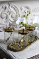 trzy słoiki na tacy, Lux Villa Gold Glamour
