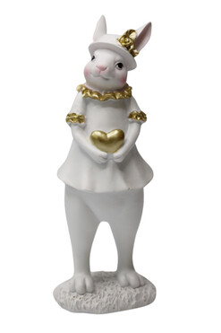 Bunny Cottage Gold, figurka wielkanocna zajączek K, wys.22.5cm