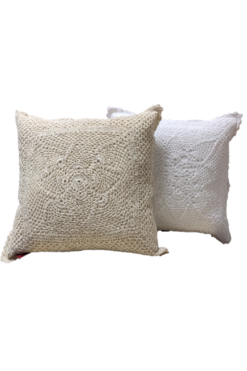 Cottage C, poszewka na poduszkę z koronką, wym.45x45cm