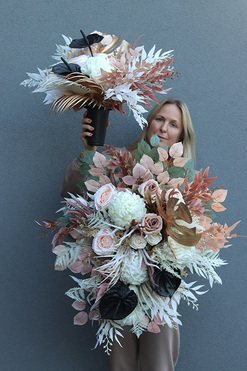 Mortariana, komplet dekoracji nagrobnych, wiązanka + bukiet 