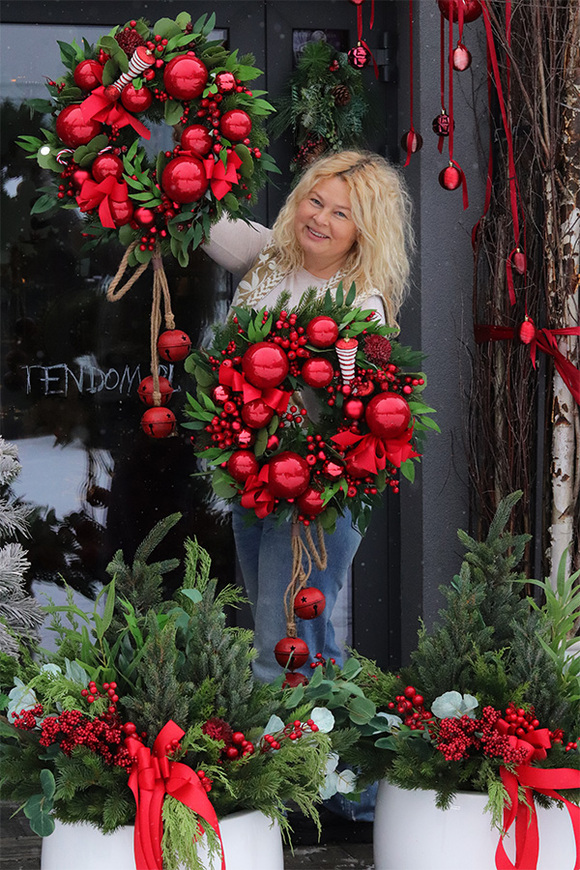 Classic American Christmas, świąteczny wianek do powieszenia