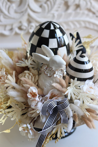 Wielkanocna Szachownica 2, stroik wielkanocny na paterze