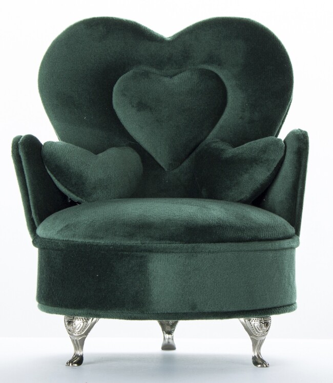 szkatułka / puzderko Florencja Fotel Malachit, wym.18x15.5x13cm