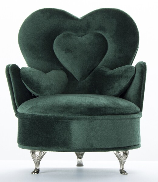 szkatułka / puzderko Florencja Fotel Malachit, wym.18x15.5x13cm