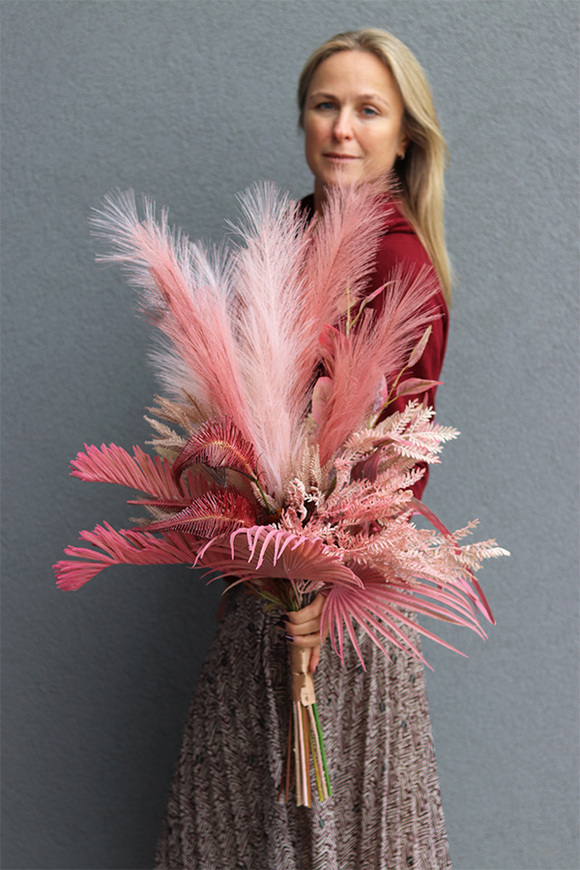 Rewia Dark Pink, różowy bukiet dekoracyjny