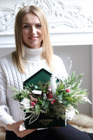 List od Mikołaja, koperta flowerbox świąteczny